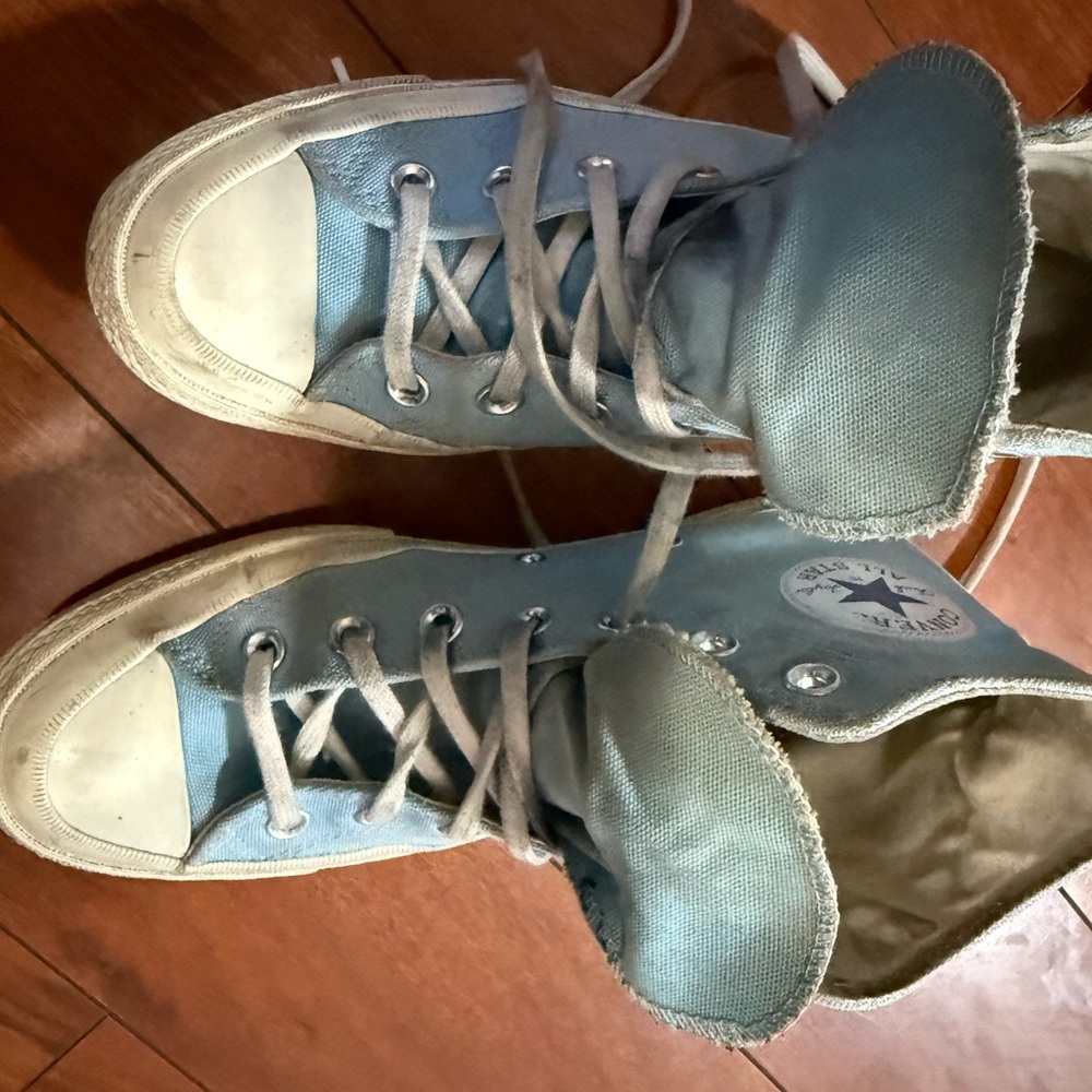 Converse Sky Blue High-Top Sneakers comme des garçon - Picture 6 of 8